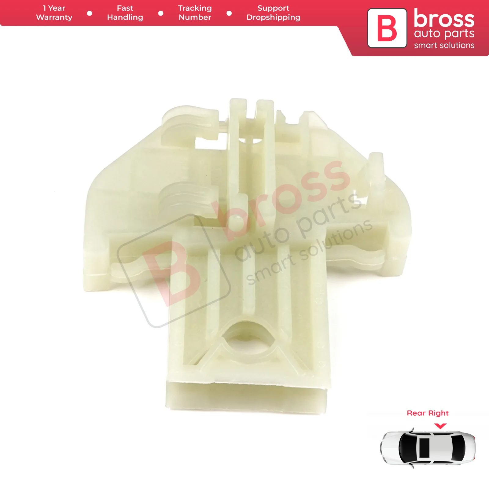 Bross Auto Parts BWR18 Electrical Power Window Regulator Clip Rear; Right Door RBF491702 for Ford Focus 1998-ON Made in Turkey
Bross Auto Parts BWR18 Electrical Power Window Regulator Clip Rear; Right Door RBF491702 for Ford Focus 1998-ON Made in Turkey