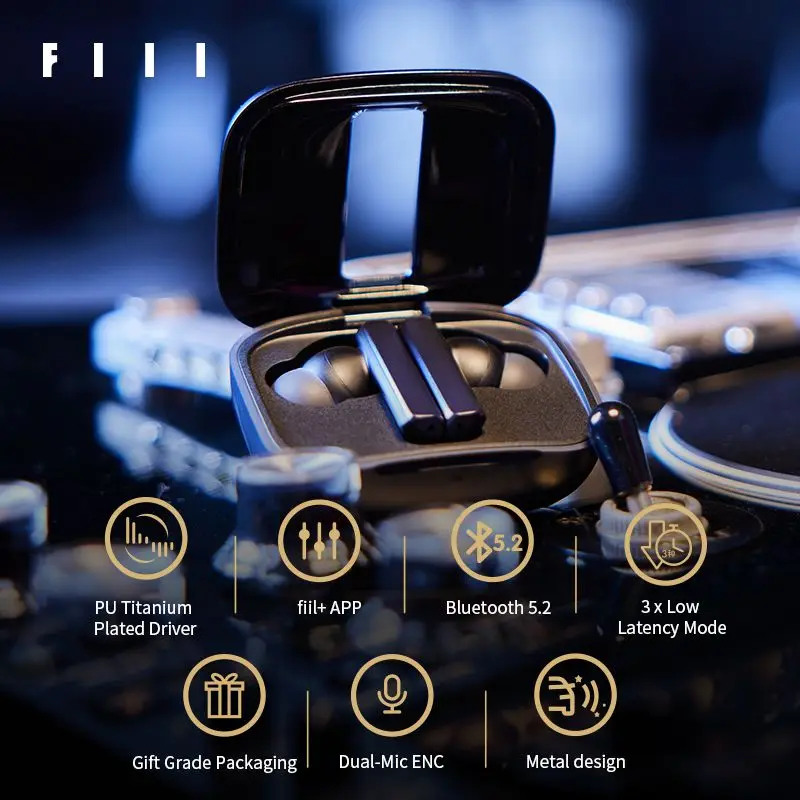 Беспроводные наушники FIIL CG, Bluetooth 5,2, двойной микрофон ENC TWS, наушники-вкладыши, поддержка стандарта EQ от fiil + APP
Беспроводные наушники FIIL CG, Bluetooth 5,2, двойной микрофон ENC TWS, наушники-вкладыши, поддержка стандарта EQ от fiil + APP