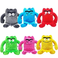 the color monster6pcs/set Kawaii The Color Monster Plush Doll Children Monster Color Emotion Plushie Stuffed Toy For Kids Birthd