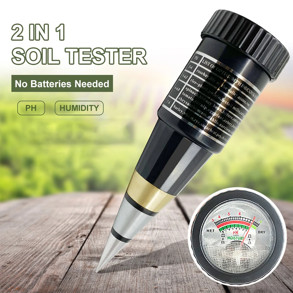 2 in 1 Soil Moisture & PH Meter Tester Portable Self-Powered Moisture Sensor PH Analyzer for Garden Lawn Farm No Battery Needed
2 in 1 Soil Moisture & PH Meter Tester Portable Self-Powered Moisture Sensor PH Analyzer for Garden Lawn Farm No Battery Needed