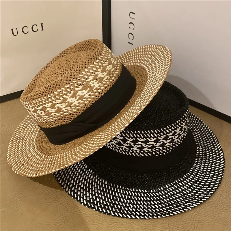 Female summer straw hat Bohemian spring splicing straw flat-topped hat beach hat sunscreen and sunbonnet hathigh quality hat pre
Female summer straw hat Bohemian spring splicing straw flat-topped hat beach hat sunscreen and sunbonnet hathigh quality hat pre