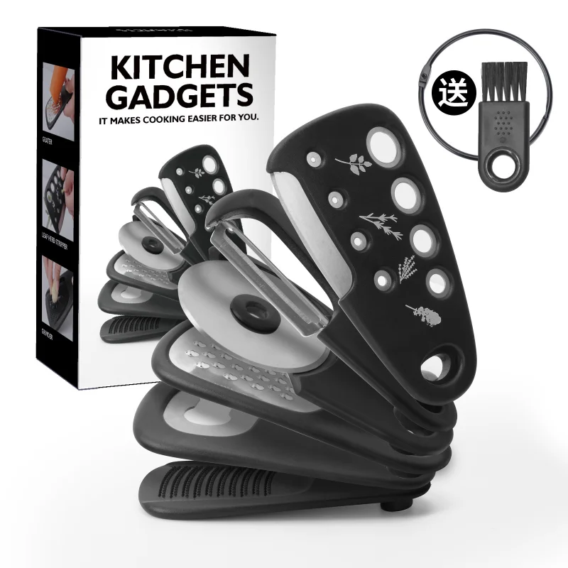 6-Piece Kitchen Gadget Set Multifunction Peeler Bottle Opener Vanilla Cut Pizza Cutter Stainless Steel Fruit And Vegetable Tools
6-Piece Kitchen Gadget Set Multifunction Peeler Bottle Opener Vanilla Cut Pizza Cutter Stainless Steel Fruit And Vegetable Tools