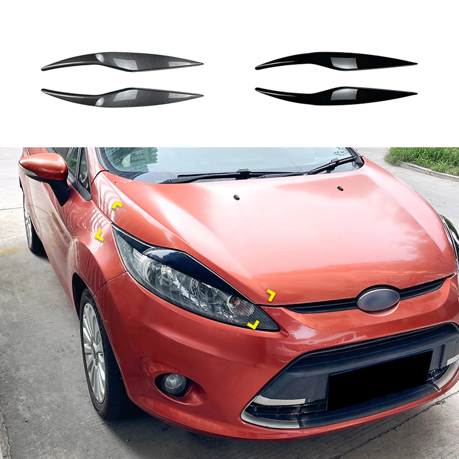 Headlight Eyebrow Trim For Ford Fiesta MK6 2008-2012 Headlamp Eyelid Carbon Fiber Look/Gloss Black Head Light Lamp Cover Brow
Headlight Eyebrow Trim For Ford Fiesta MK6 2008-2012 Headlamp Eyelid Carbon Fiber Look/Gloss Black Head Light Lamp Cover Brow