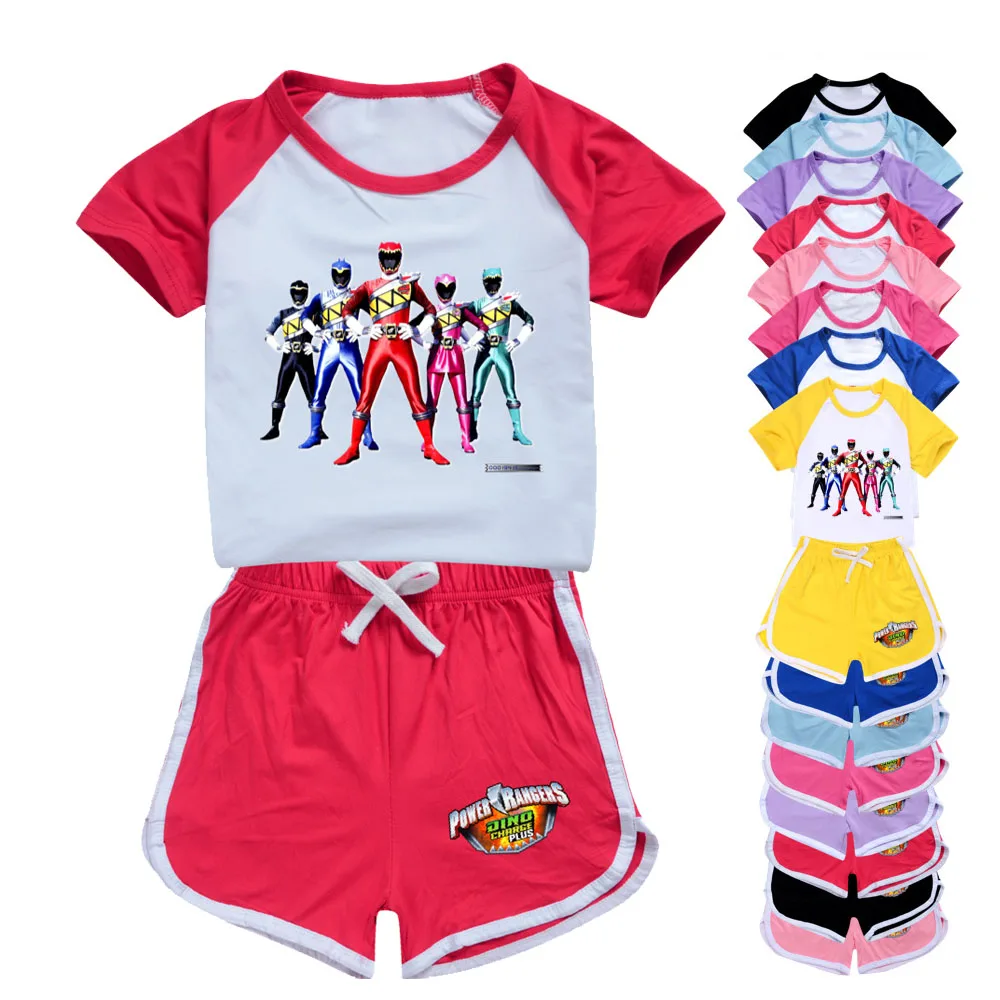 Power Mecha Five Beast Red Ranger Boys Clothes Summer Pajamas Cotton Short Sleeve T Shirt + Shorts Costume Girls Sportswear Set
Power Mecha Five Beast Red Ranger Boys Clothes Summer Pajamas Cotton Short Sleeve T Shirt + Shorts Costume Girls Sportswear Set
