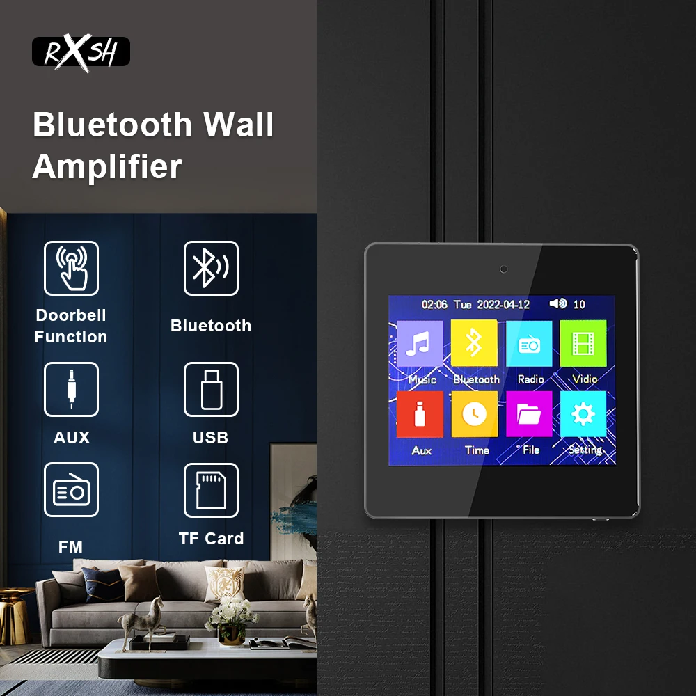 Bluetooth Power Wall Amplifier 2.1 Channel Bass & Treble Control Class D Amp Stereo HiFi Sound Audio Out 20Wx2 For Home Theater
Bluetooth Power Wall Amplifier 2.1 Channel Bass & Treble Control Class D Amp Stereo HiFi Sound Audio Out 20Wx2 For Home Theater