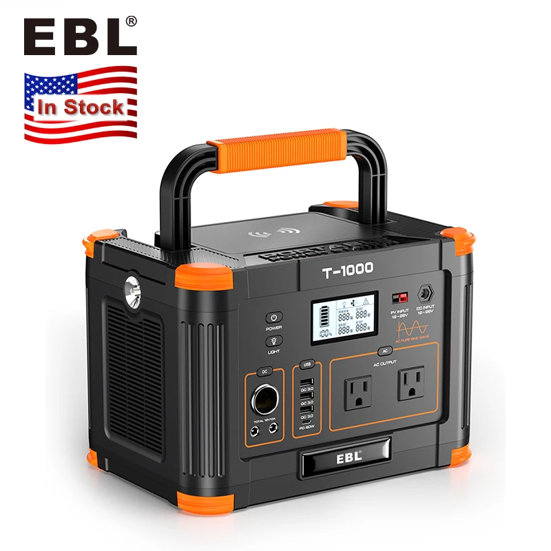 Portable Station Power Bank 1000W Lithium Battery With AC DC Type C PD Solar Generator For Home Camping Power Station
Portable Station Power Bank 1000W Lithium Battery With AC DC Type C PD Solar Generator For Home Camping Power Station