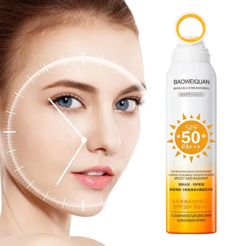 

Солнцезащитный лосьон для лица SPF50 +, спрей, 150 мл, УФ-защита, солнцезащитный крем, водостойкий, увлажняющий, для лица и тела, летний солнцезащитный крем