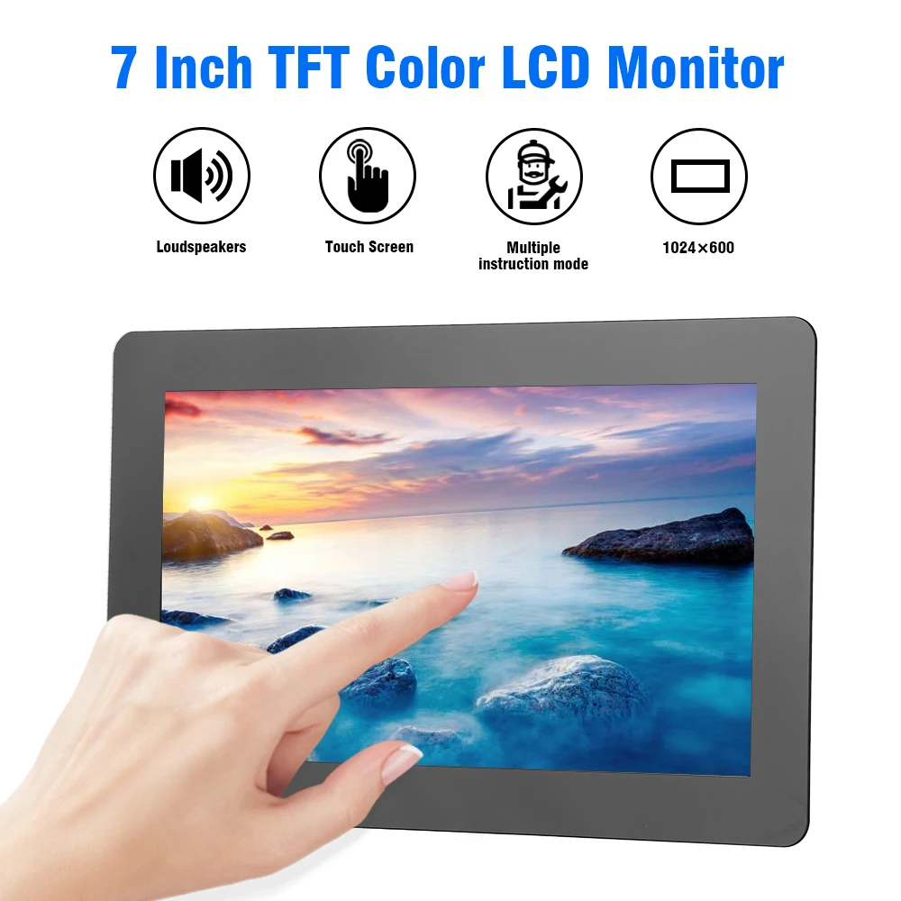 7 Inch Capacitive Touch Screen Motherboard HDMI Portable Monitor With Loudspeaker TFT LCD HD Display For Raspberry Pi System
7 Inch Capacitive Touch Screen Motherboard HDMI Portable Monitor With Loudspeaker TFT LCD HD Display For Raspberry Pi System