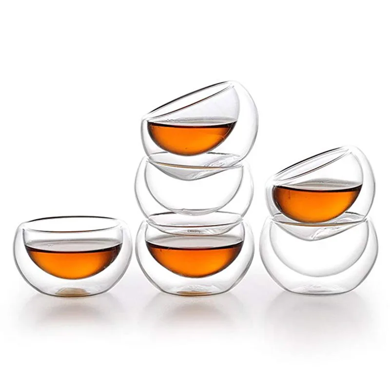50ml Double Wall Glass Cup Transparent Handmade Heat Resistant Beer Tea Drink Kungfu Teacup MINI Whisky Cup Espresso Coffee Cups
50ml Double Wall Glass Cup Transparent Handmade Heat Resistant Beer Tea Drink Kungfu Teacup MINI Whisky Cup Espresso Coffee Cups