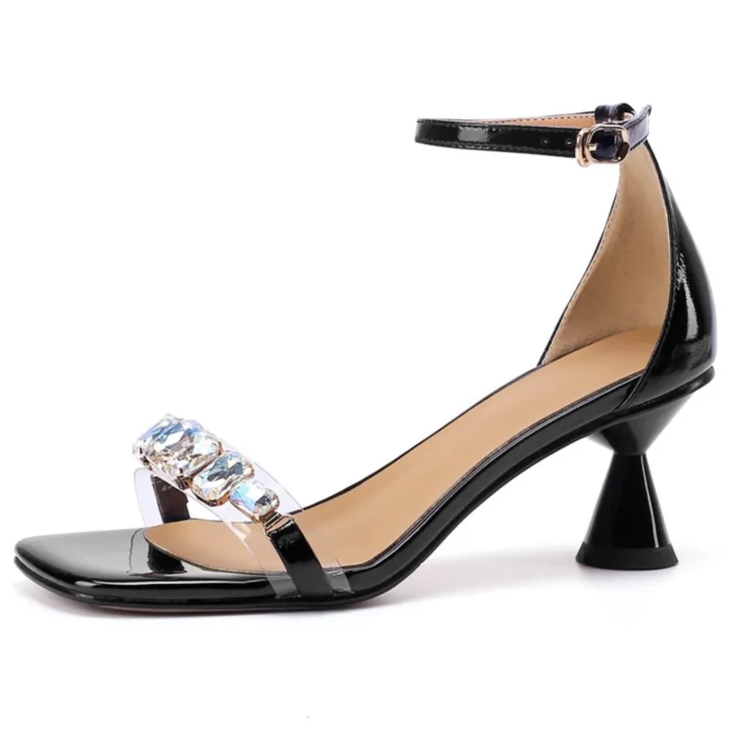 Genuine Leather Pumps Women Sandals Fashion Rhinestone Party Wedding Office Ladies Ankle Strap Strange Heels Shoes Woman
Genuine Leather Pumps Women Sandals Fashion Rhinestone Party Wedding Office Ladies Ankle Strap Strange Heels Shoes Woman