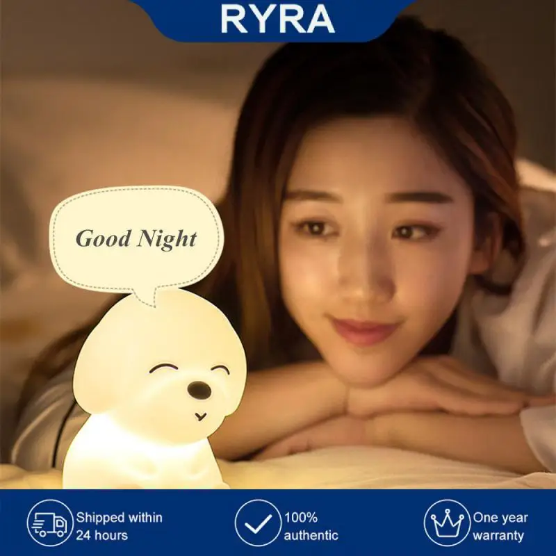 Minimalist Appearance Silicone Small Milk Dog Night Light Lighting Requirements Childrens Night Light Soft Eye Protection 
Minimalist Appearance Silicone Small Milk Dog Night Light Lighting Requirements Childrens Night Light Soft Eye Protection