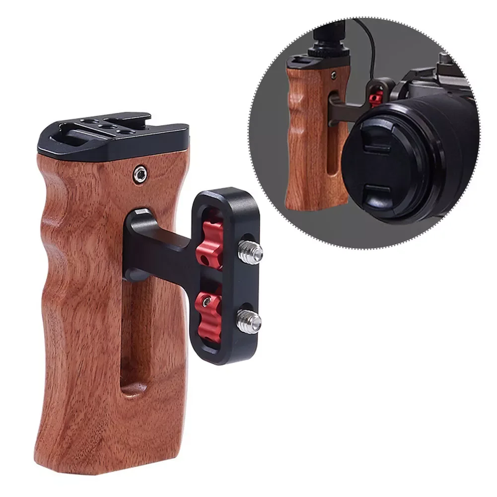 Accessories Height Adjustable Camera Cage Side Handle With Screw Hole For DSLR Wooden Ergonomic Easy Install Cold Shoe Universal
Accessories Height Adjustable Camera Cage Side Handle With Screw Hole For DSLR Wooden Ergonomic Easy Install Cold Shoe Universal