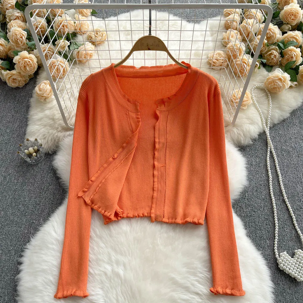 2022 Early Autumn Gentle French Style Long Sleeve Knitted Sun-Proof Cardigan Coat, Thin Loose All-Matching Short round Neck Top
2022 Early Autumn Gentle French Style Long Sleeve Knitted Sun-Proof Cardigan Coat, Thin Loose All-Matching Short round Neck Top