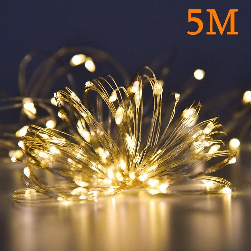 Outdoor 1-10M LED Fairy Lights Holiday Copper Wire Lights String Lights For Wedding Party Christmas Tree Decoration Garland Lamp
Outdoor 1-10M LED Fairy Lights Holiday Copper Wire Lights String Lights For Wedding Party Christmas Tree Decoration Garland Lamp