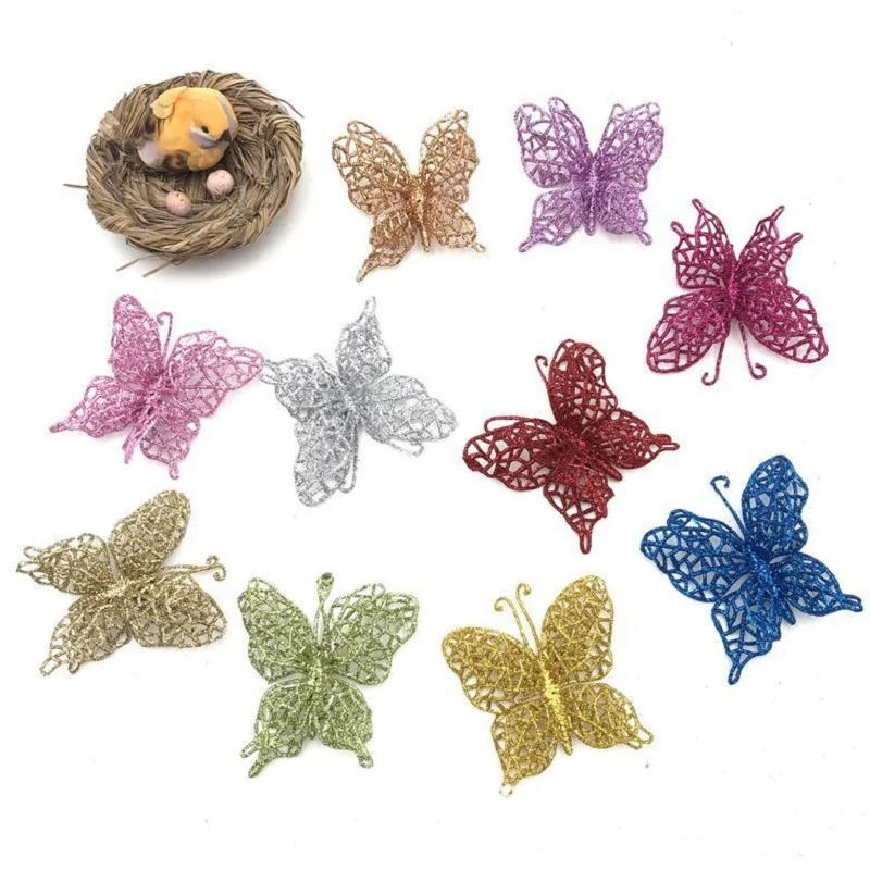 50pcs 7cm Artificial Glitter Butterfly For Flower Arrangement Wedding Christmas Wreath Tree Party Home Garden Decoration
50pcs 7cm Artificial Glitter Butterfly For Flower Arrangement Wedding Christmas Wreath Tree Party Home Garden Decoration
