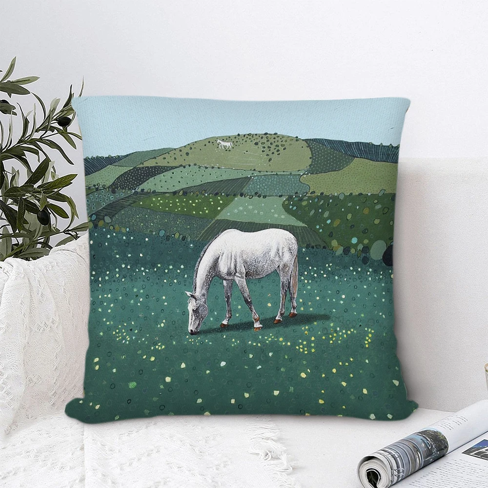 The White Horse Polyester Pillow Cover Decorative Pillows for Sofa Bedroom Pillow Cases Home Decor Cushion Covers 45*45cm 
The White Horse Polyester Pillow Cover Decorative Pillows for Sofa Bedroom Pillow Cases Home Decor Cushion Covers 45*45cm