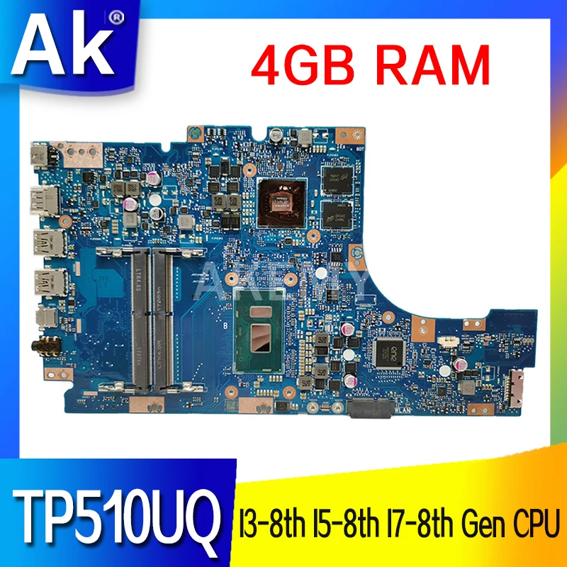 TP510UQ I3-8th Gen I5-8th Gen I7-8th Gen CPU 4GB motherboard For Asus TP510UQ TP510UN TP510U TP510UF TP510UQ Laptop Mainboard
TP510UQ I3-8th Gen I5-8th Gen I7-8th Gen CPU 4GB motherboard For Asus TP510UQ TP510UN TP510U TP510UF TP510UQ Laptop Mainboard