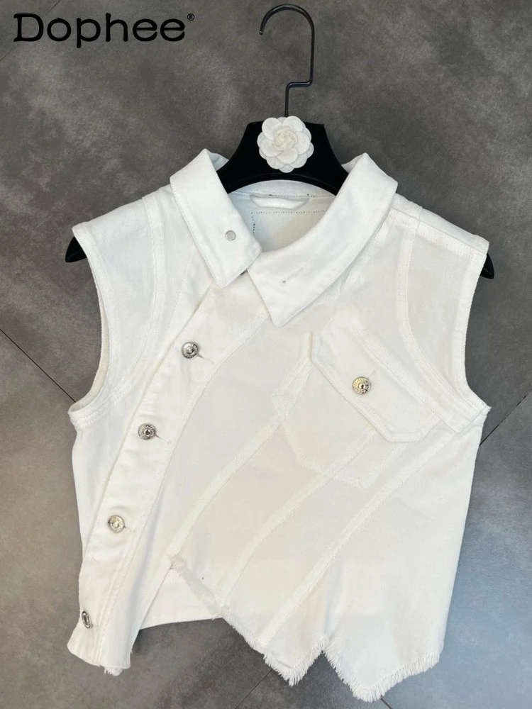 2022 new summer and autumn fashion women clothes turn-down collar sleeveless spliced buttons asymmetrical shirt and skirt
2022 new summer and autumn fashion women clothes turn-down collar sleeveless spliced buttons asymmetrical shirt and skirt