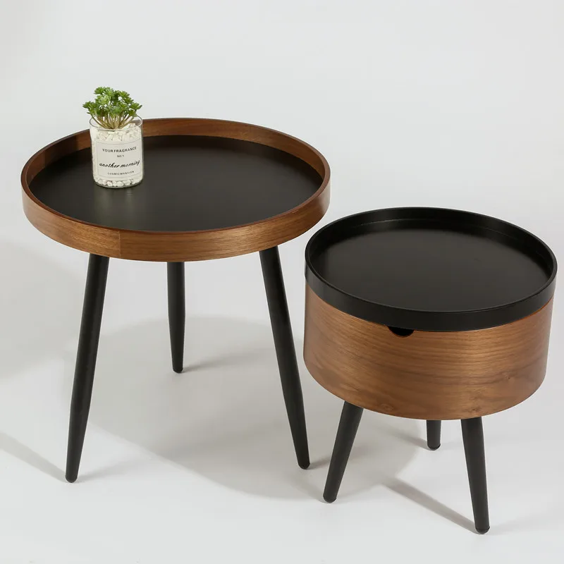 

Минималистичный круглый комбинированный кофейный столик для маленькой квартиры, боковой столик для гостиной, дизайнерский роскошный кофе...