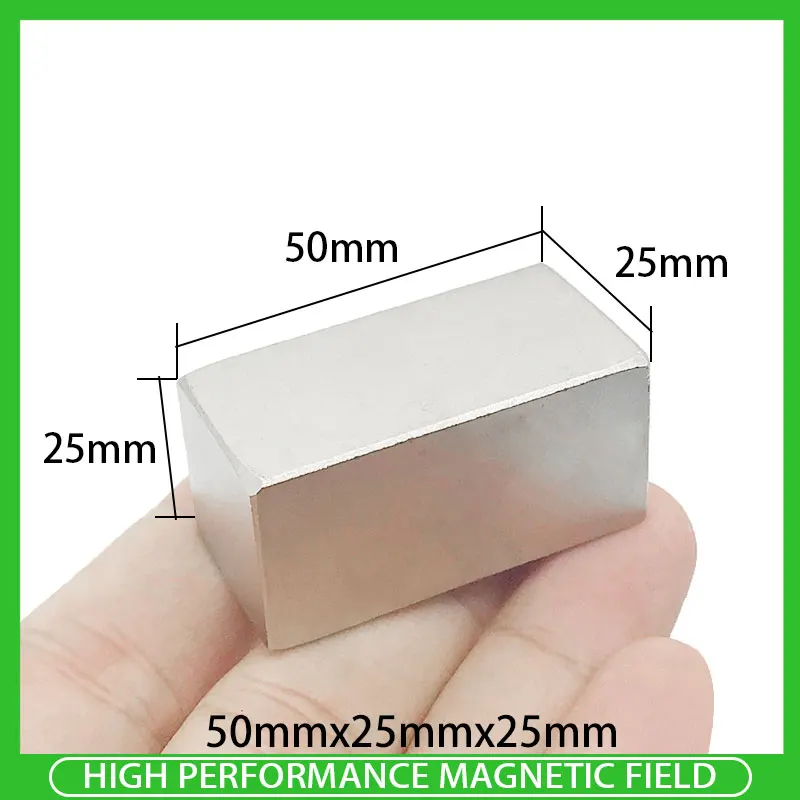 1PC 50x25x25mm N35 Magnetic Material Cuboid Rare Earth Neodymium Magnets Super Strong Block 50*25*25mm
1PC 50x25x25mm N35 Magnetic Material Cuboid Rare Earth Neodymium Magnets Super Strong Block 50*25*25mm