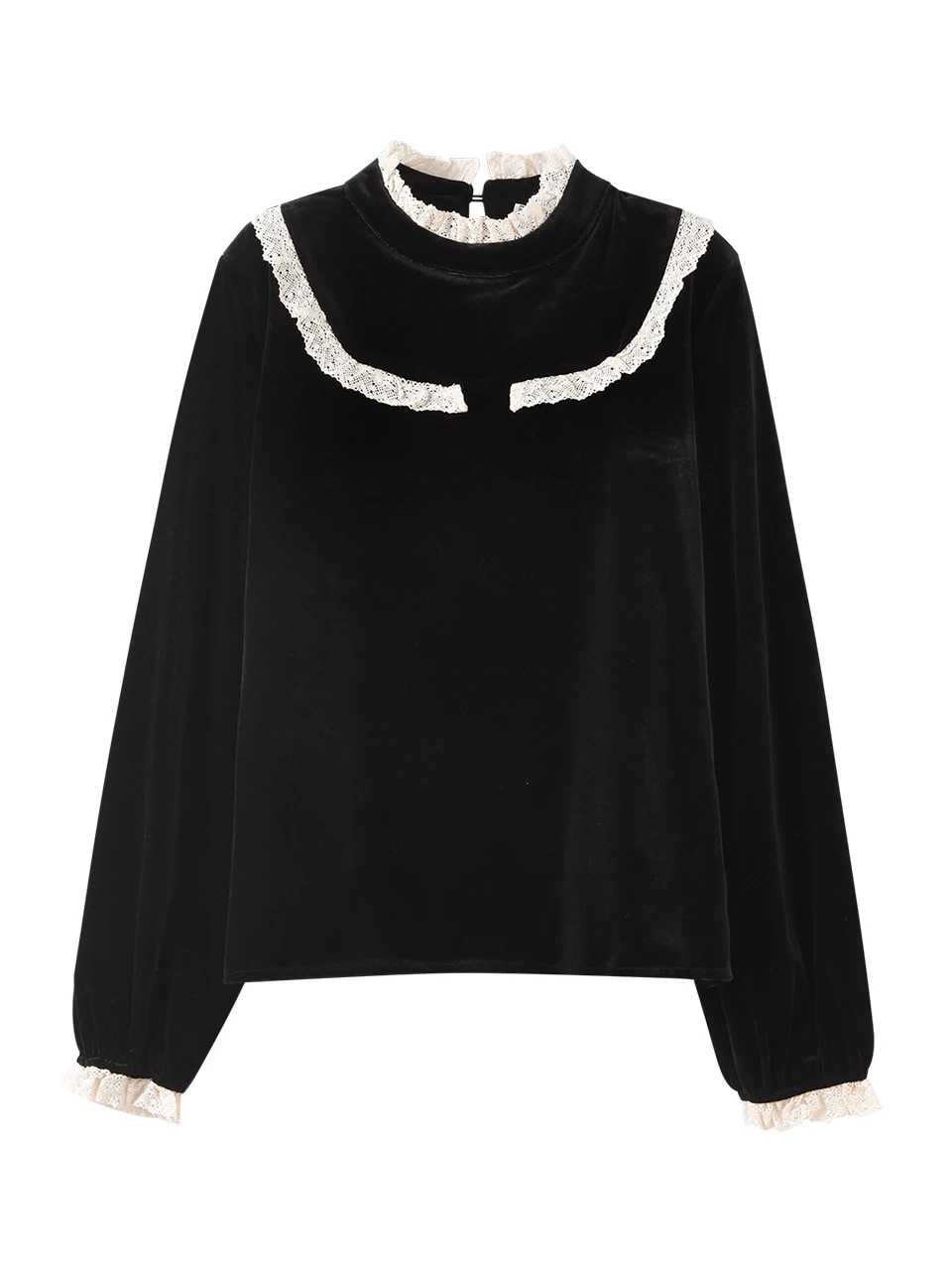 French Retro Style Blouse Women Autumn 2022 Elegant Ladies Stand Collar Lace Neck Long Sleeve Shirts Velvet Black Chic Tops
French Retro Style Blouse Women Autumn 2022 Elegant Ladies Stand Collar Lace Neck Long Sleeve Shirts Velvet Black Chic Tops