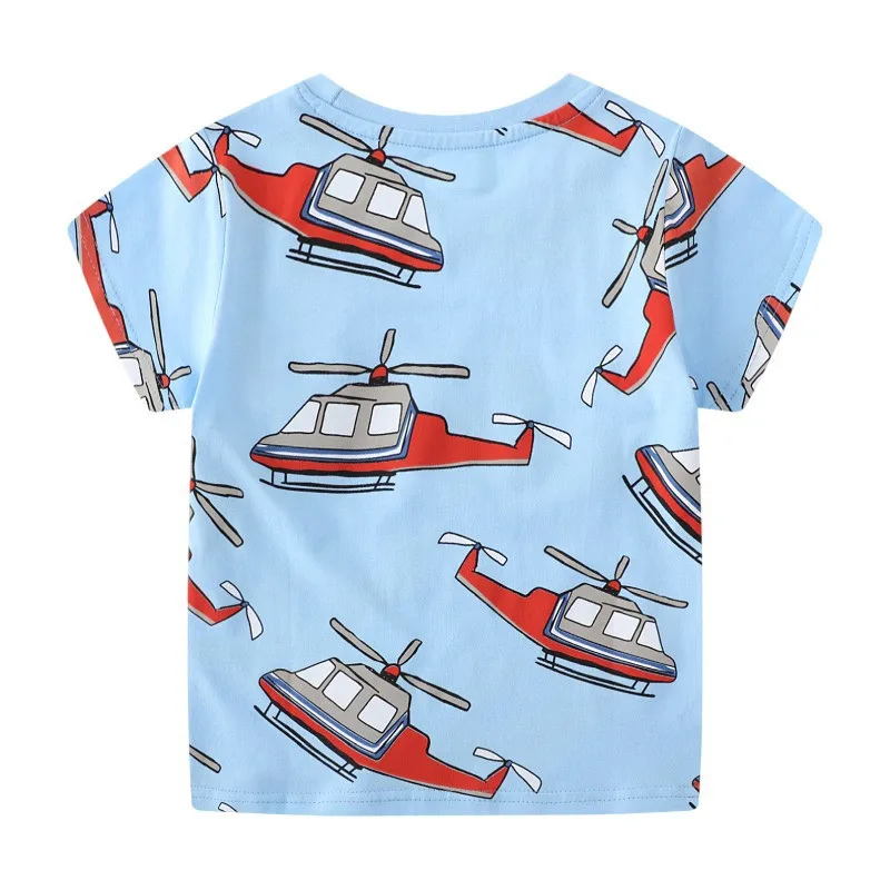 Летние футболки для девочек с мультипликационным принтом Jumping Meters одежда