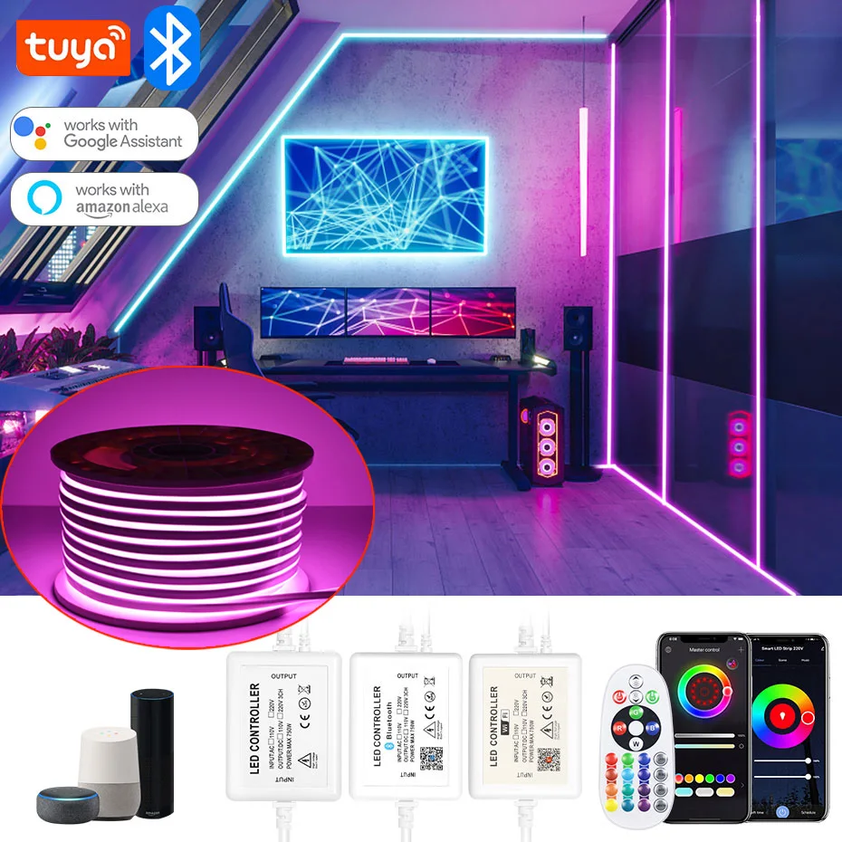 Неоновые светодиодные RGB-ленты с Wi-Fi, 1 м, 5 м, 10 м, 220 В, 5050, 72 светодиода/м, водонепроницаемая светодиодная лента, уличная RGB-лента, Bluetooth/пульт ди...
Неоновые светодиодные RGB-ленты с Wi-Fi, 1 м, 5 м, 10 м, 220 В, 5050, 72 светодиода/м, водонепроницаемая светодиодная лента, уличная RGB-лента, Bluetooth/пульт ди...