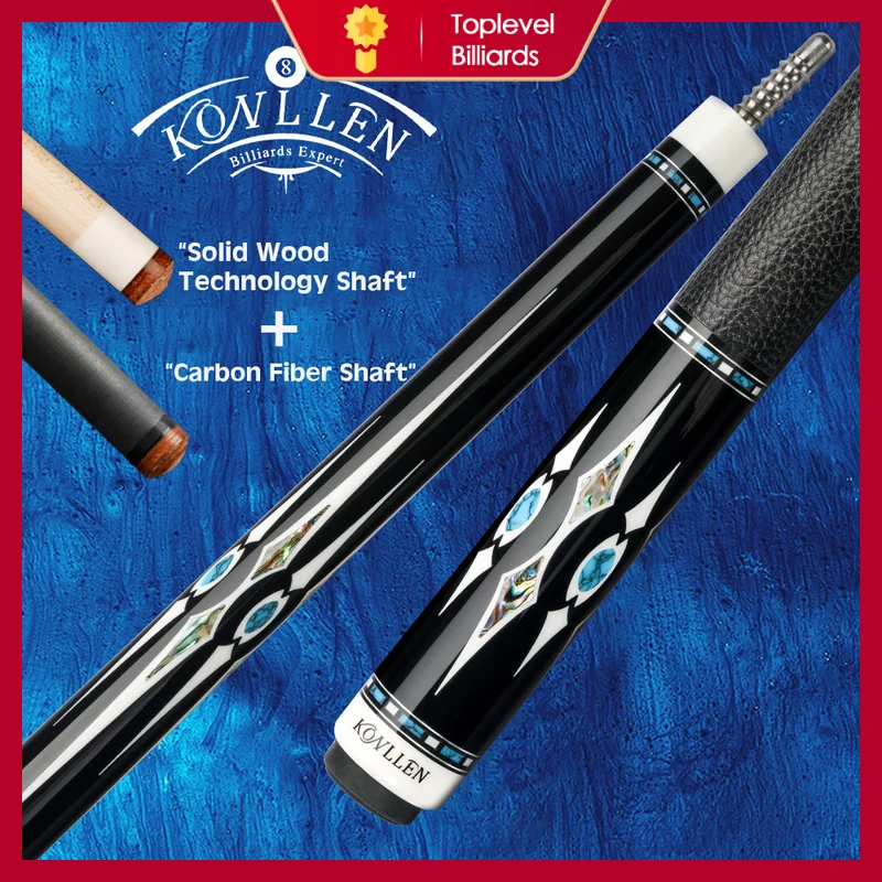 KONLLEN AK Carbon Fiber Billiard Cue Stick Carbon Technology Double Shafts Inlay Cue Radial 3*8/8 Pin Billiards Pool Cue Kit
KONLLEN AK Carbon Fiber Billiard Cue Stick Carbon Technology Double Shafts Inlay Cue Radial 3*8/8 Pin Billiards Pool Cue Kit