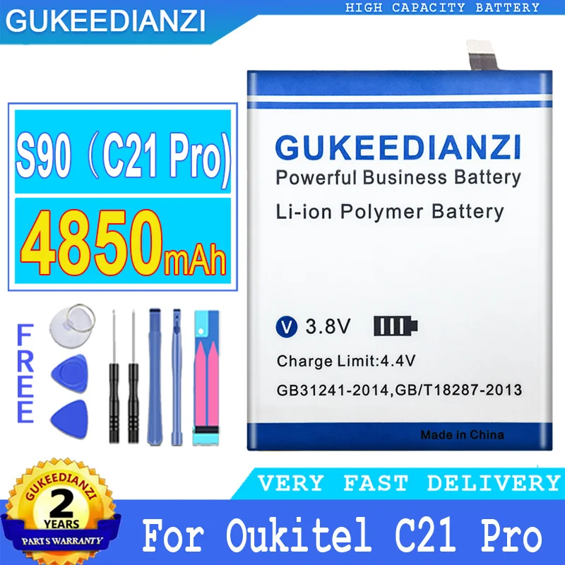 4850mAh аккумулятор GUKEEDIANZI S90(C21 Pro) для OUKITEL C21 Pro C21Pro 
4850mAh аккумулятор GUKEEDIANZI S90(C21 Pro) для OUKITEL C21 Pro C21Pro