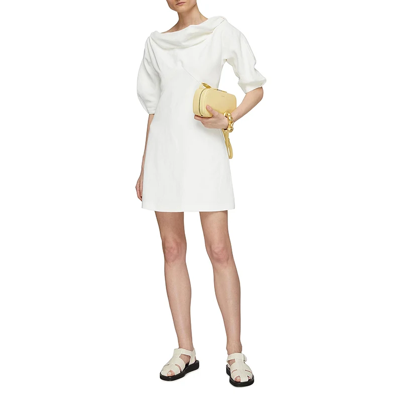 Strapless one neck minimalist wind pure color slim waist dress 2023y2k linen blended fashion versatile pleated ladies dresses
Strapless one neck minimalist wind pure color slim waist dress 2023y2k linen blended fashion versatile pleated ladies dresses