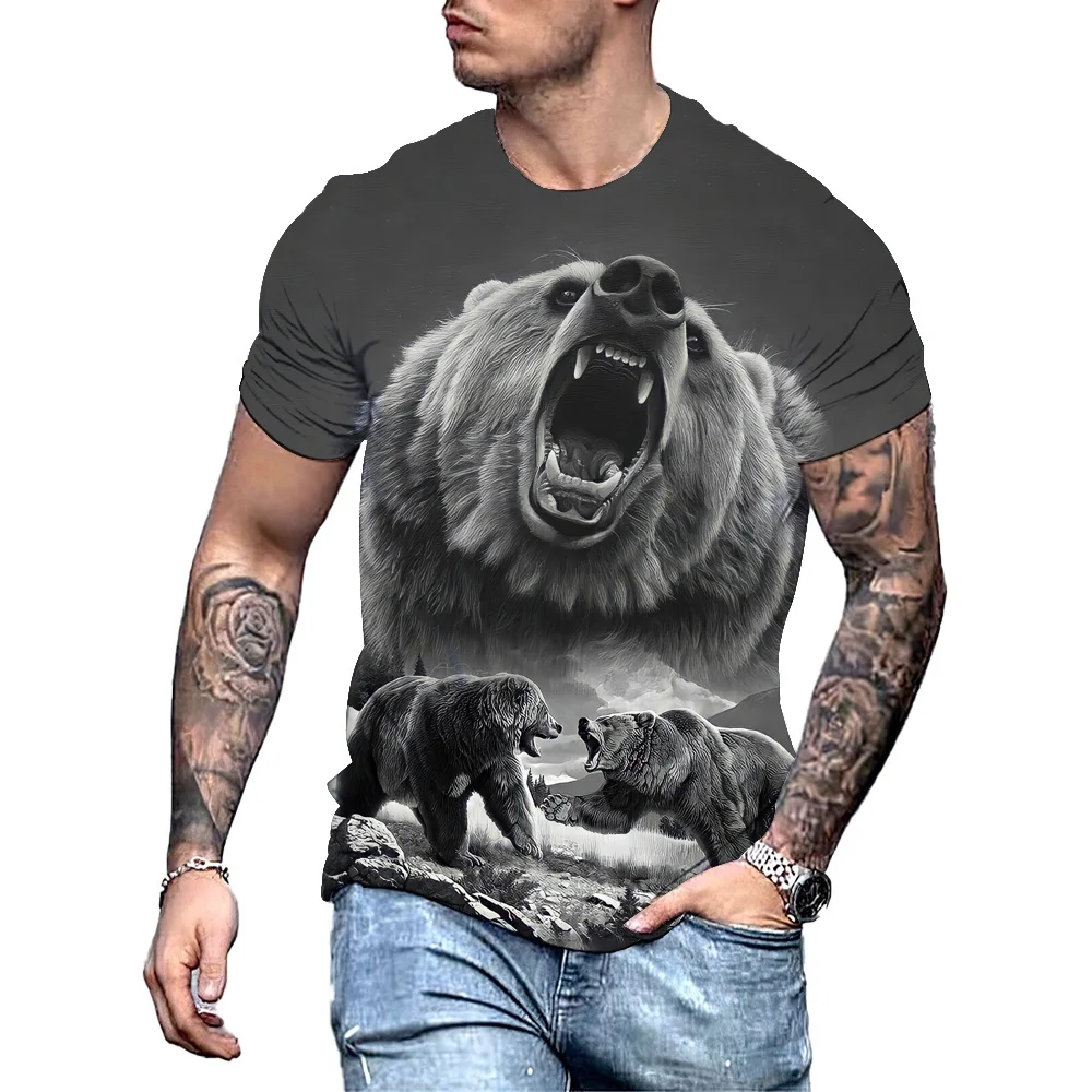 Big Bear 3D Print Summer Men's Round Neck T-shirt Casual Short Sleeve Oversized Pullover Fashion Streetwear Trend Men Clothing
Big Bear 3D Print Summer Men's Round Neck T-shirt Casual Short Sleeve Oversized Pullover Fashion Streetwear Trend Men Clothing