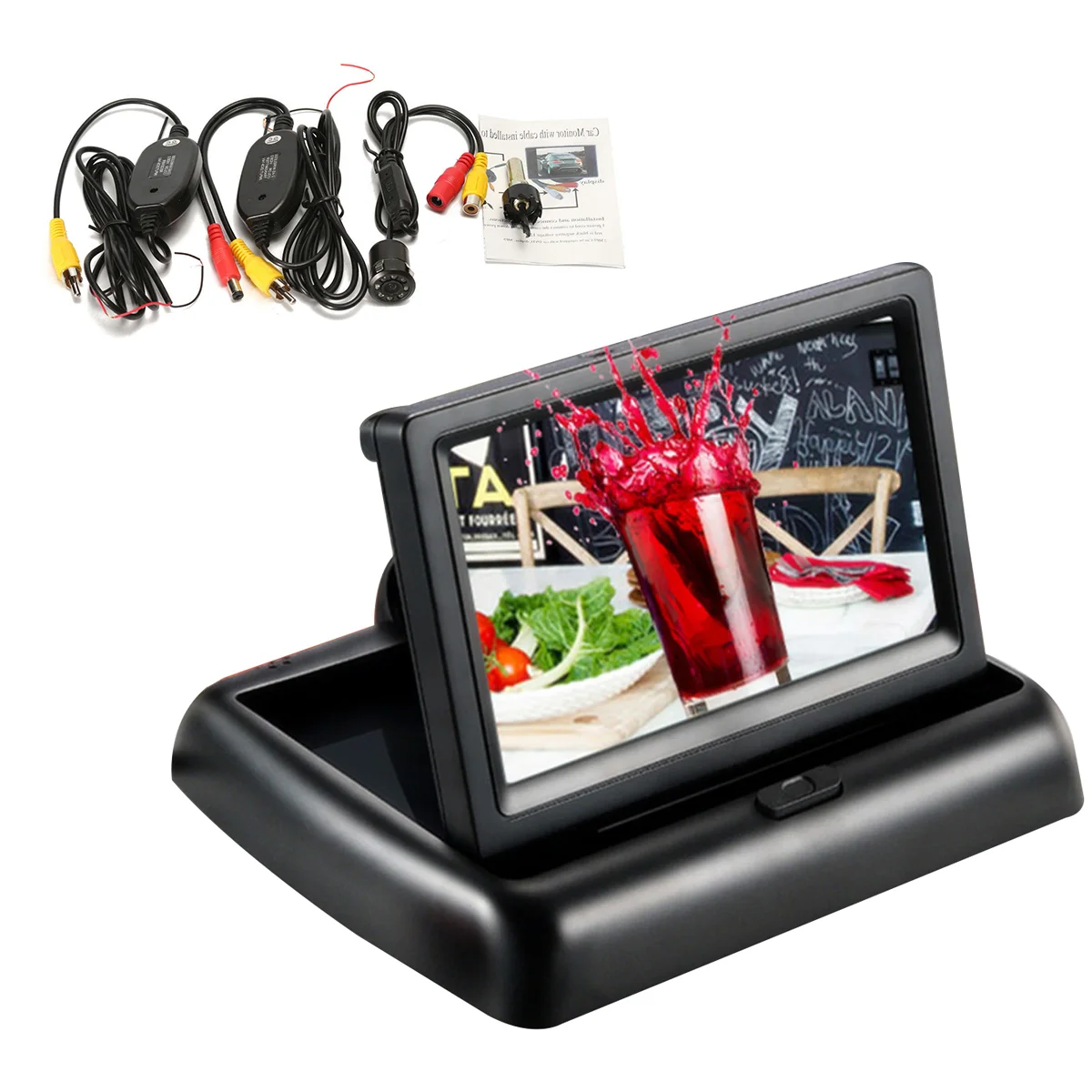 4.3 inch TFT Folding and IR Wireless Backup Camera Set 12V (Black)
4.3 inch TFT Folding and IR Wireless Backup Camera Set 12V (Black)