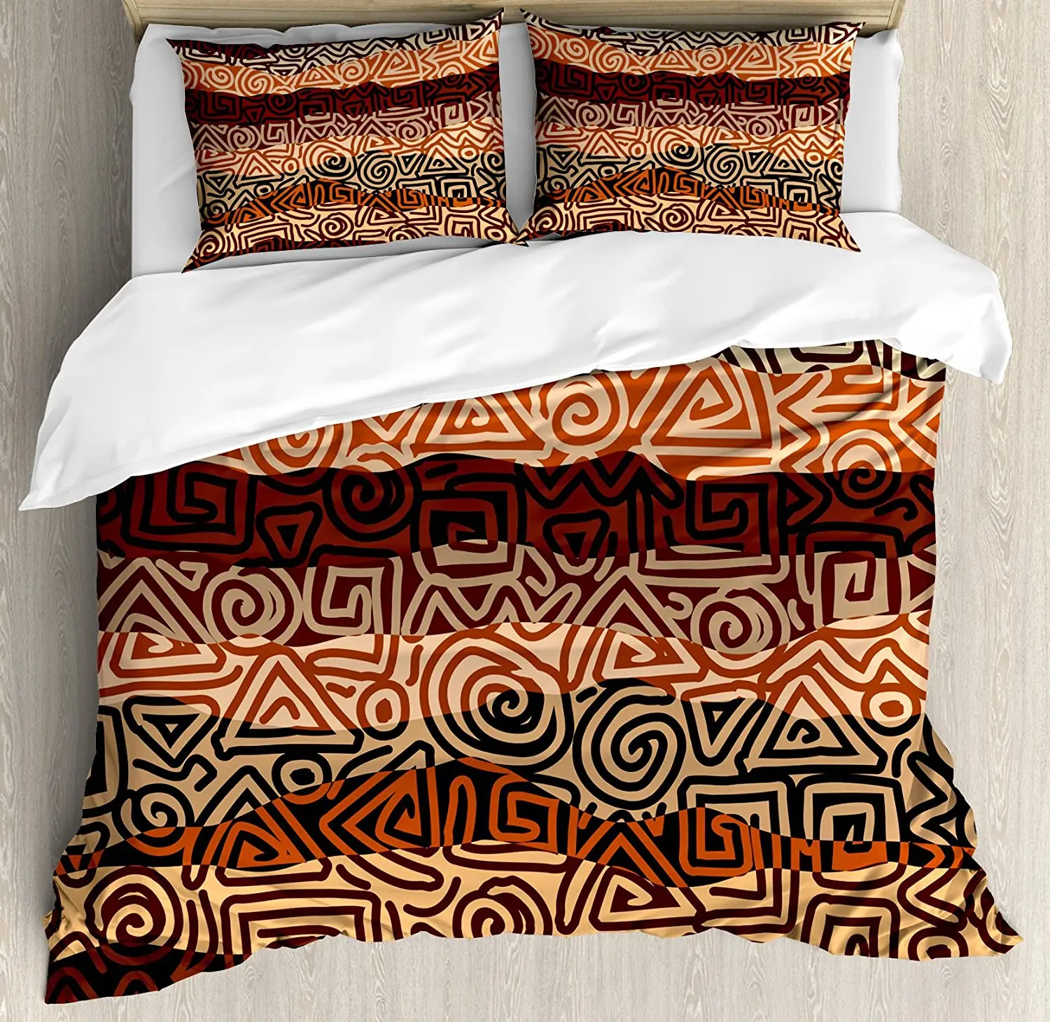 Vintage Bedding Set For Bedroom Bed Home Ethnic Strikes Pattern in Brown Colors Ancient C Duvet Cover Quilt Cover And Pillowcase
Vintage Bedding Set For Bedroom Bed Home Ethnic Strikes Pattern in Brown Colors Ancient C Duvet Cover Quilt Cover And Pillowcase