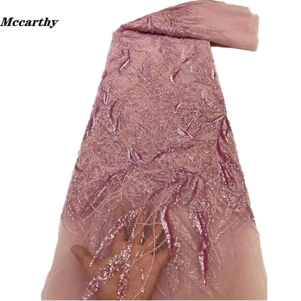 Mccarthy African Pink Beaded Lace Fabric Luxury Nigerian Mesh Lace Fabrics 2022 French Net Lace Fabric With Sequins For Wedding
Mccarthy African Pink Beaded Lace Fabric Luxury Nigerian Mesh Lace Fabrics 2022 French Net Lace Fabric With Sequins For Wedding