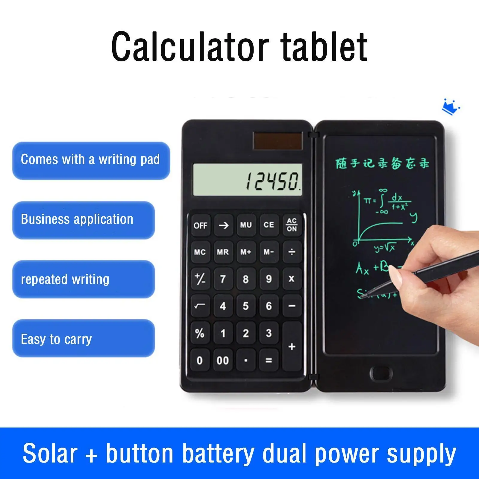 12-digit Standard Function Desktop Calculators With Tablet Calculator Folding Handwriting Writing Supplies Pad Office X3u6
12-digit Standard Function Desktop Calculators With Tablet Calculator Folding Handwriting Writing Supplies Pad Office X3u6