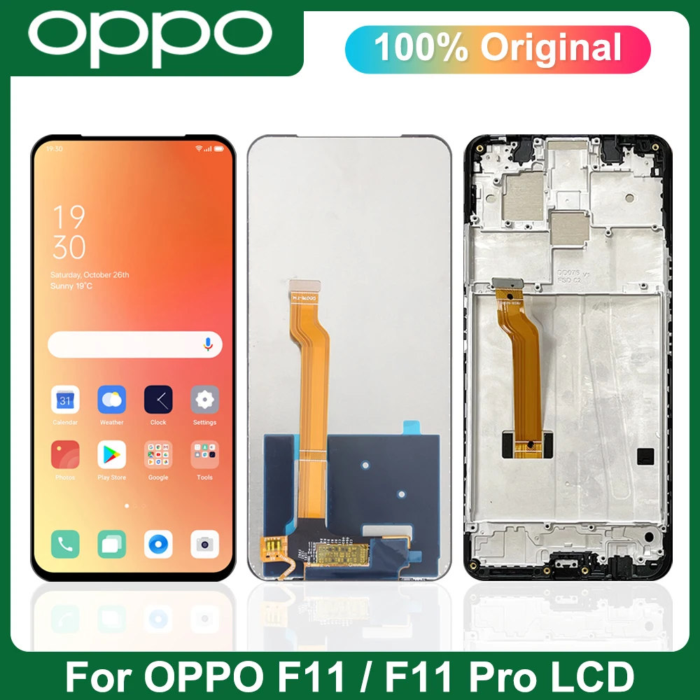 Оригинальный дисплей для Oppo F11, ЖК-дисплей CPH1913 кодирующий преобразователь сенсорного экрана в сборе, замена для OppoF11Pro F11pro CPH1969
Оригинальный дисплей для Oppo F11, ЖК-дисплей CPH1913 кодирующий преобразователь сенсорного экрана в сборе, замена для OppoF11Pro F11pro CPH1969