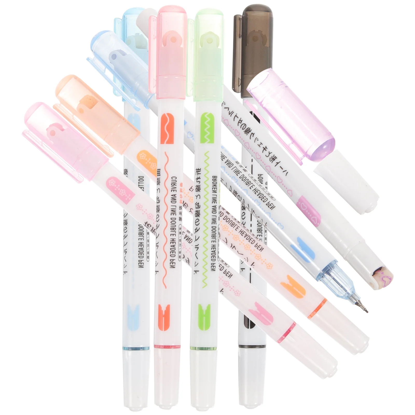 8 Pcs Double Ended Marker Pen Curve Pens Scrapbook Scrapbooking Bulk Painting Plastic Student Highlighter
8 Pcs Double Ended Marker Pen Curve Pens Scrapbook Scrapbooking Bulk Painting Plastic Student Highlighter
