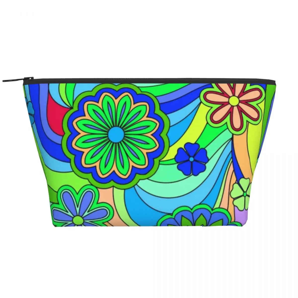 Retro Floral Hippy Zipper Storage Organizers Trippy Flower Print Large Capacity Makeup Bag For Makeups For Girl Cosmetic Bags
Retro Floral Hippy Zipper Storage Organizers Trippy Flower Print Large Capacity Makeup Bag For Makeups For Girl Cosmetic Bags
