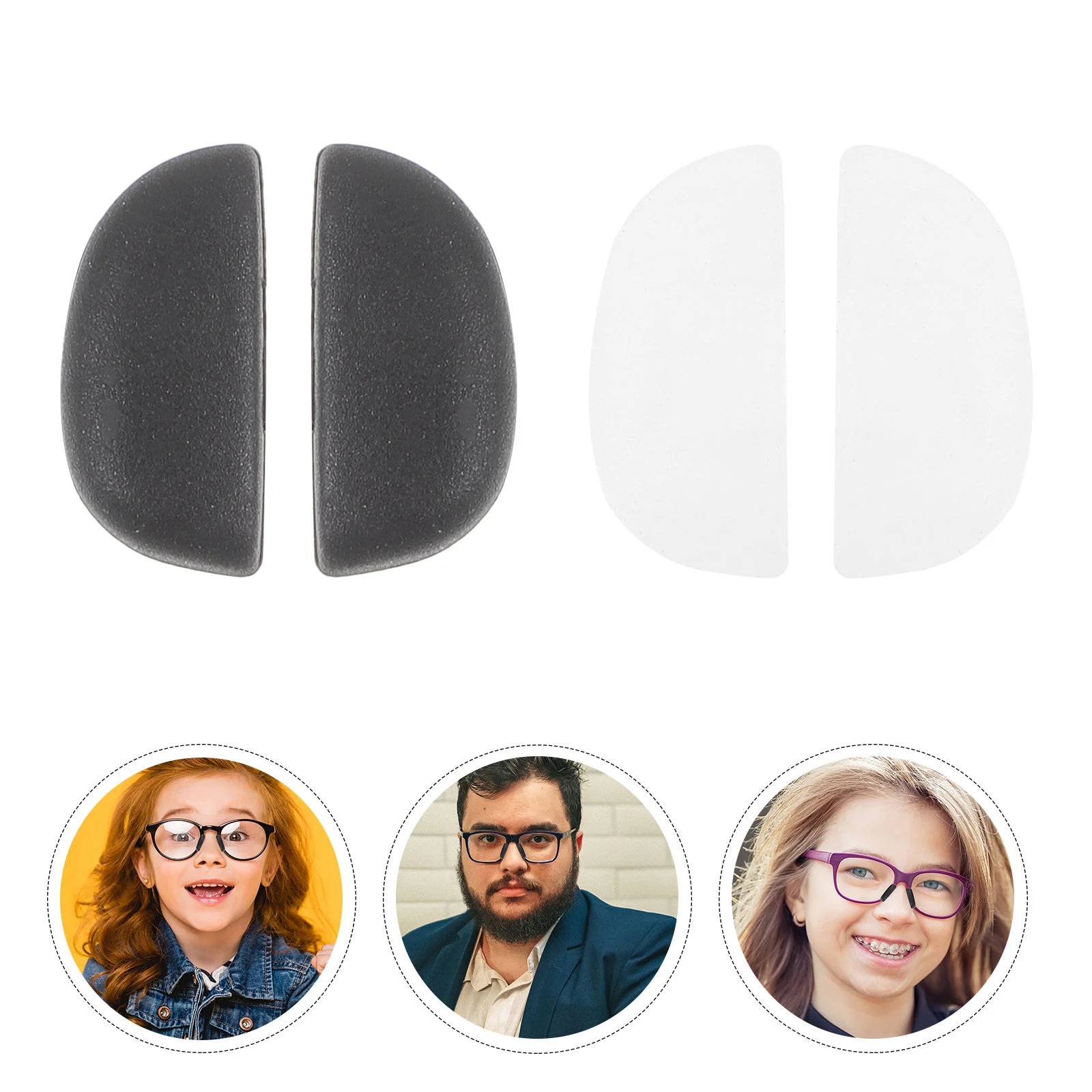 10 Pairs Eye Glass Pads Your Nose Parts Half Moon Silica Gel Silicone Glasses Repair Kit Cushion
10 Pairs Eye Glass Pads Your Nose Parts Half Moon Silica Gel Silicone Glasses Repair Kit Cushion