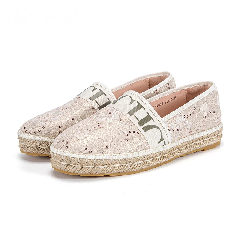 Flats Slip Resistant Straw Shoes Women's Cloth Shoes Lazy Loafer On Offer Casual Shoes Lace Upper Cowhide Sole Free Shipping
Flats Slip Resistant Straw Shoes Women's Cloth Shoes Lazy Loafer On Offer Casual Shoes Lace Upper Cowhide Sole Free Shipping