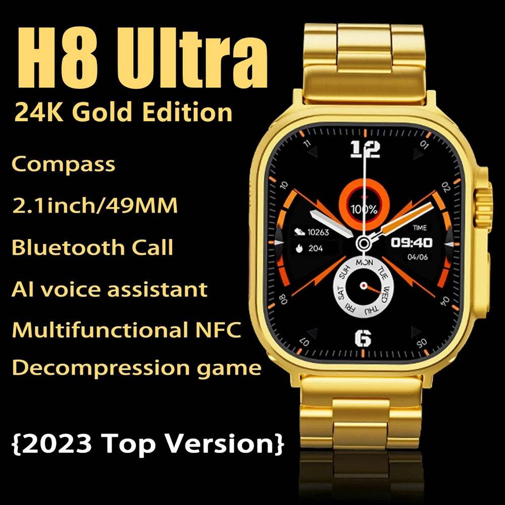 Smart Watch IWO 8 H8 Ultra Max Full Touch Fitness Tracker IP68 Waterproof Smartwatch Watch 8 Smart Watch Series 8 Golden Series
Smart Watch IWO 8 H8 Ultra Max Full Touch Fitness Tracker IP68 Waterproof Smartwatch Watch 8 Smart Watch Series 8 Golden Series