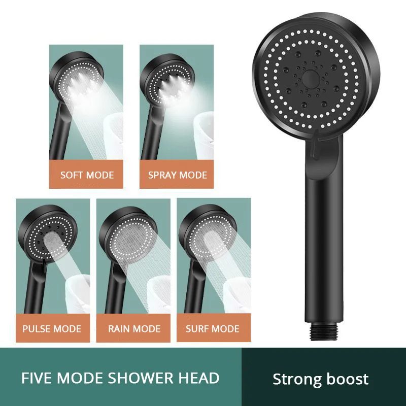 High Pressure Shower Head Water Saving 5 Mode Adjustable Shower One-key Stop Water Massage Shower Sets Bathroom Accessories
High Pressure Shower Head Water Saving 5 Mode Adjustable Shower One-key Stop Water Massage Shower Sets Bathroom Accessories