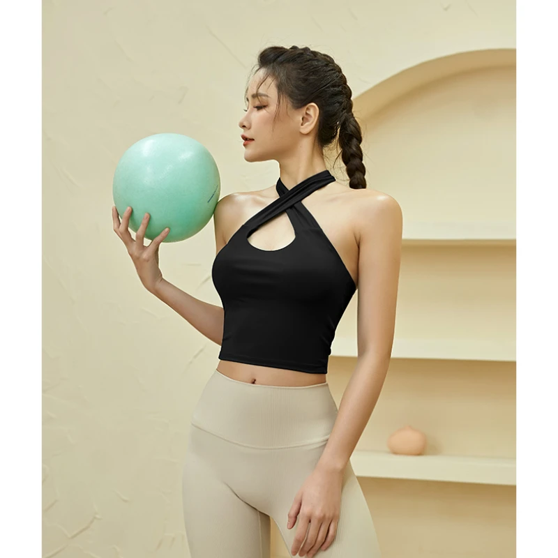 Women's Fitness Top Sports Shirt Sexy Hanging Neck Yoga Clothes Quick Drying Summer Outer Wear Sports Vest
Women's Fitness Top Sports Shirt Sexy Hanging Neck Yoga Clothes Quick Drying Summer Outer Wear Sports Vest