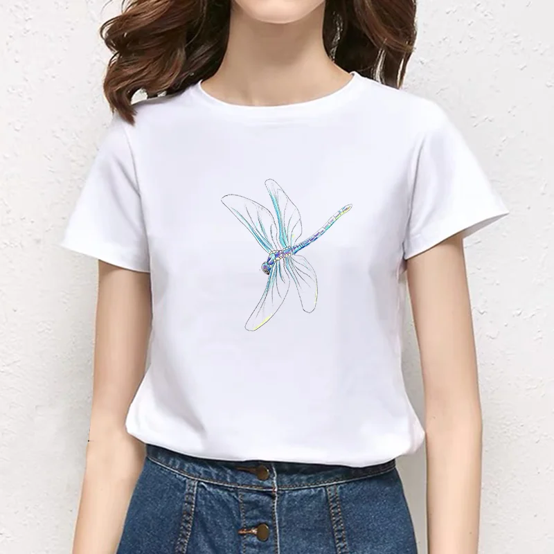 Cartoon T-Shirt Women English Graphic Tees Unisex Kawaii Summer Tops Harajuku New Dragonfly Print T-Shirt Funny Female Tee
Cartoon T-Shirt Women English Graphic Tees Unisex Kawaii Summer Tops Harajuku New Dragonfly Print T-Shirt Funny Female Tee