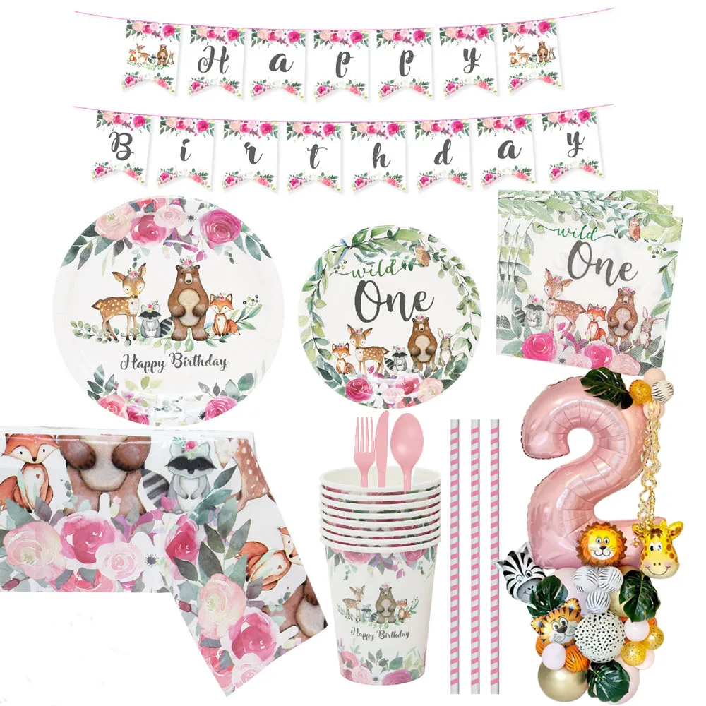 Jungle Safari Girl Birthday Party Pink Balloons Animal Disposable Tableware Plate Cup Napkin Forest Birthday Party Decorations
Jungle Safari Girl Birthday Party Pink Balloons Animal Disposable Tableware Plate Cup Napkin Forest Birthday Party Decorations