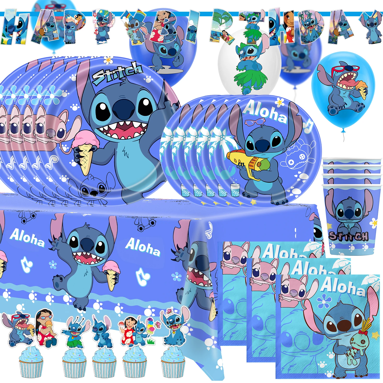 Lilo and Stitch Party Supplies Include Cup Plate Napkin Banner Balloon Topper for Kid Boy Birthday Party Decorations Baby Shower
Lilo and Stitch Party Supplies Include Cup Plate Napkin Banner Balloon Topper for Kid Boy Birthday Party Decorations Baby Shower