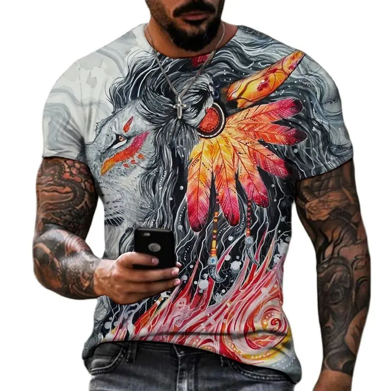Men's 3d Lion T-shirts Rock Hip Hop Streetwear Tees Oversized Tops For Men Summer Fashion Male Camisetas Unisex Vintage Clothes
Men's 3d Lion T-shirts Rock Hip Hop Streetwear Tees Oversized Tops For Men Summer Fashion Male Camisetas Unisex Vintage Clothes