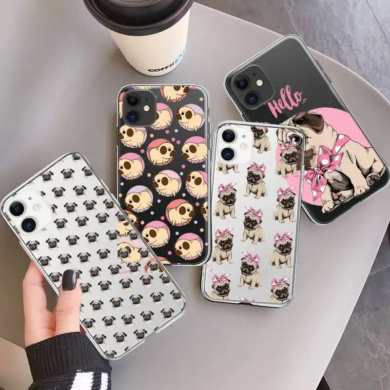 Pug Dog cute cartoon Phone Case Transparent soft For iphone 12 11 13 7 8 6 s plus x xs xr pro max mini
Pug Dog cute cartoon Phone Case Transparent soft For iphone 12 11 13 7 8 6 s plus x xs xr pro max mini