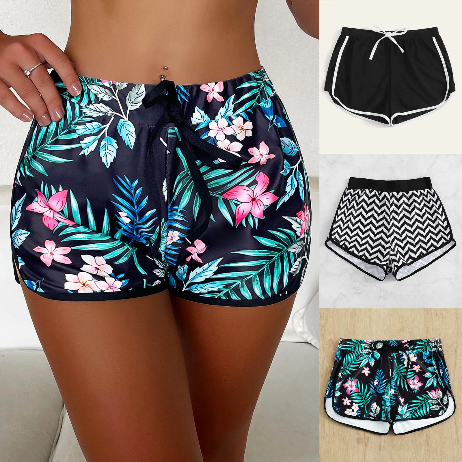 Women Summer Sports Shorts Tropical Floral Beach Boardshorts Lace Up Swim Trunks Girl Workout Gym Clothes Fitnes Sportwear Boxer
Women Summer Sports Shorts Tropical Floral Beach Boardshorts Lace Up Swim Trunks Girl Workout Gym Clothes Fitnes Sportwear Boxer