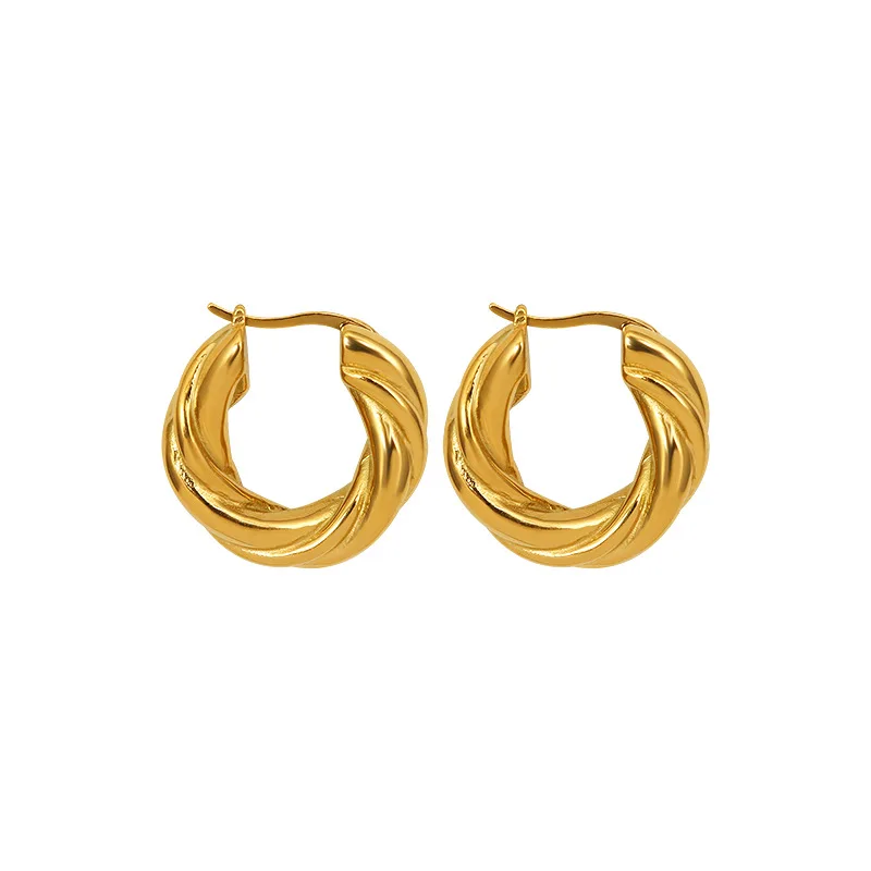 C Shape Twist Croissant Earrings For Women Stainless Steel Hoop Earrings Circle Round Earring Female Fashion Jewelry
C Shape Twist Croissant Earrings For Women Stainless Steel Hoop Earrings Circle Round Earring Female Fashion Jewelry